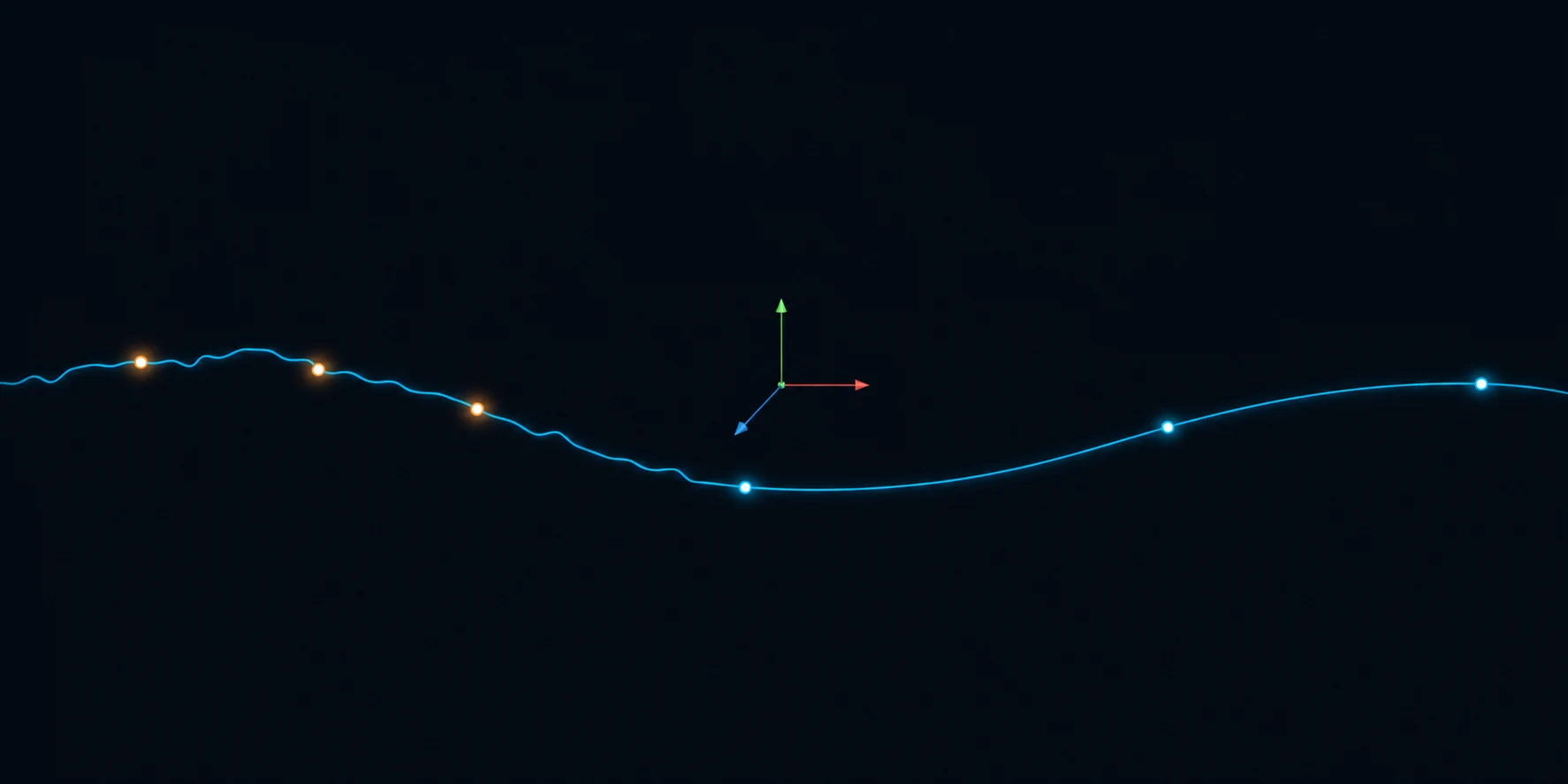 Abstract visualization of real sensor motion data